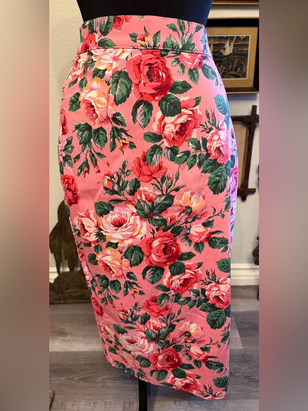 Vixen by Micheline Pitt Floral Pencil Skirt NWT 2X